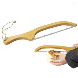 Outils de cuisson en bois pain en bois couteau à sandwich polyvalent à sandwich outil de frappeur de violon de scie pour pain grillé fait maison