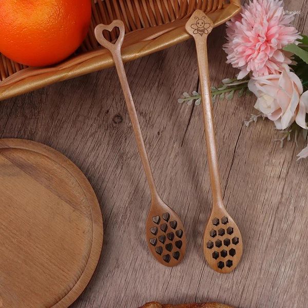 Outils de cuisson à miel en bois cuillère à main