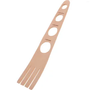 Outils de cuisson Spaghetti en bois mesure nouilles outil mesureur 4 trous mesure de nouilles