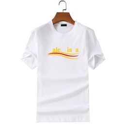 Bal Brand Balencgs Shirt Heren Designer T Shirts Fashion Bal Shirt Zwart witte korte mouw Grafische T-stukken Harajuku Street Luxe letter Casual T-shirt Maat XS-4XL 138