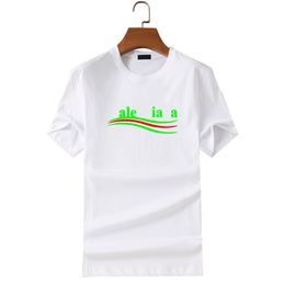 Bal Brand Balencgs Shirt Heren Designer T Shirts Fashion Bal Shirt Zwart Witte korte mouw Grafische T-stukken Harajuku Street Luxe letter Casual T-shirt Maat XS-4XL 306