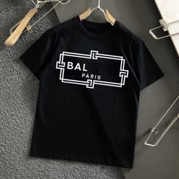 Bal Luxus-T-Shirt für Damen, Designer-Kapuzenpullover, Brust-Buchstabendruck, Rundhalsausschnitt, Unisex, Freizeithemd, Sommer, dünner Pullover, Sportbekleidung, Baumwoll-Sweatshirt, Übergröße 5XL