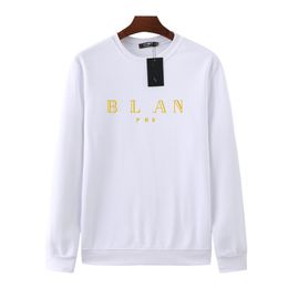 Bal Mens Pull Designer Sweat à capuche Lettres d'impression T-shirt long Coton Sweat-shirt à col rond Hommes Femmes Pulls Lâche Pull Manteau Grand