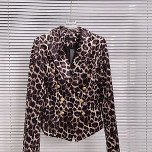 Bal mian blazer de créateur de luxe femmes veste costumes vêtements rétro léopard printemps nouveaux hauts sortis