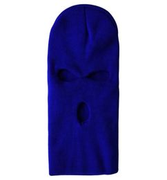 Cagoule 100 en acrylique vierge, capuchon anti-poussière, trois trous, masque de Ski tricoté pour fille, OEHH3422208