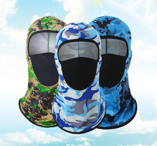 Cagoule masque facial d'été rafraîchissant, guêtre de cou, protection UV, bandanas magiques de moto, écharpe de Ski pour hommes et femmes, 26 couleurs