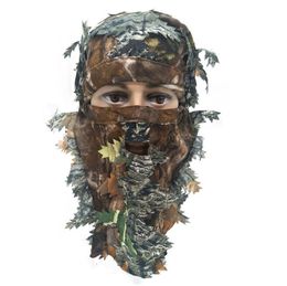 Pasamontañas Máscaras faciales completas Diseñador de un agujero Máscara de pasamontañas apenada cubierta de hierba Sombrero Ejército militar Camo protección pañuelo en la cabeza disfraz cosplay máscaras de calavera