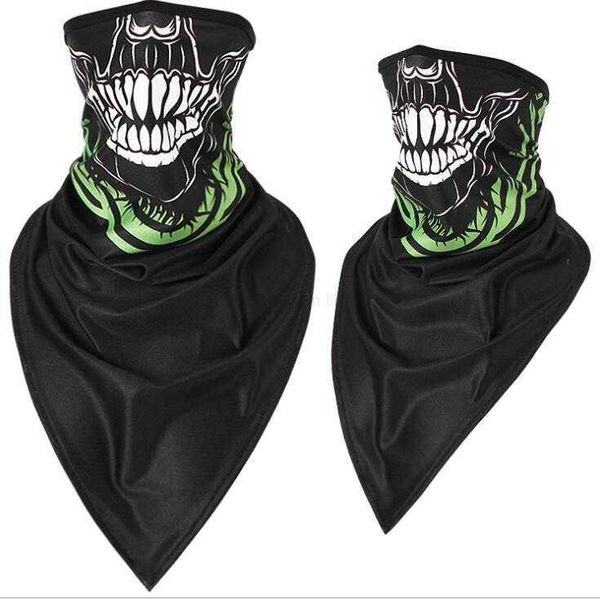 Balaclava Magic Scarves Crâne diable Demi-masques Moto Cyclisme Cache-cou Tactique CS Armée anti-poussière Bouclier Respirant Refroidissement Moto Casque Doublure Wraps