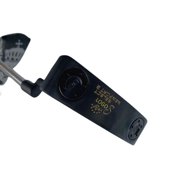 Putter de golf negro NEWPORT 2 de alta calidad con cubrecabeza y pesas extraíbles. Herramienta de llave gratuita