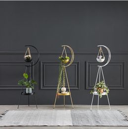 Balkon bloem plank vazen ​​decoratieve objecten indoor hangende mand woonkamer eenvoudige vloertype meerlaags succulent groene ananas plantrek vaas