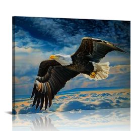 Bald Eagle Pictures Canvas Wall Art Animal Affiches Impression de décoration intérieure moderne Peinture avec encadré