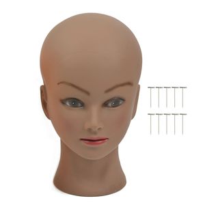 BALD MANNEQUIN HOOFDPAK MAKEN Hoofd Professionele cosmetologie Doll-kop voor pruiken Maakt het weergeven van bril haar met T-Pins 240403