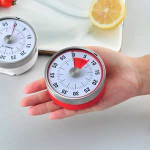 Baldr 8 cm Mini compte à rebours mécanique outil de cuisine en acier inoxydable forme ronde temps de cuisson horloge alarme minuterie magnétique rappel DH8577