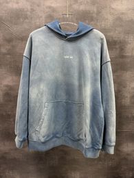 baal Mannen Gewassen Hoodie Tie Dyed Wash Gebroken Losse Trui Met Capuchon Casual Badstof Fleece Hoodie Met Capuchon Losse Trui