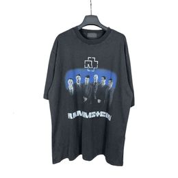 Balencaigai Designer T-shirt Originele kwaliteit Zomer Duitse Chariot Band Merk T-shirt met korte mouwen Ronde hals Casual Halve mouw Heren en dames Paar Trend