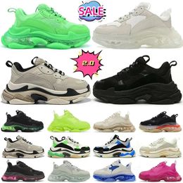 Balencaigaitiess Designer triple s heren dames luxe Schoenen triple s Heren Dames Platform Sneakers Clear Sole Zwart Wit Grijs Rood Roze blauw Koninklijk Neon Groen heren