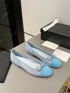 Dames echte lederen platte kleding schoenen suède klassieke ronde teen dansschoenen vintage loafers ballet flats