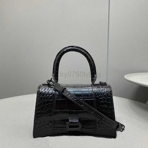 balencig tassen B-tas Luxe messenger ontwerper zwarte schouder draagbaar zandloper krokodilpatroon dames woon-werkverkeer naar Europa en Amerika retro schattig mode Goud h