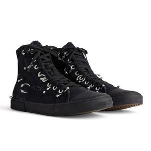 Balencig High Balencaiiga Balenicass Canvas Black Black Detracted Topquality Designer Top Paris Mens Sneakers Designers Fashion Women Trainers Street Style Vintage Ro