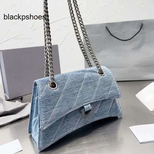 Balencig le Cagole Crossbodybory Handsbag 2023 Sac Haber NOUVEAU PRIS FORME DE DENIM MELIM JEANS SOGURS SALLES SALLES LETTRE DE MODE BOUCLE Silver