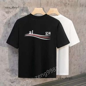 Balencigaa Mens T-shirts Europe France LETTRE LUXURIE GRAPHIC IMPRESSION LOCO MASSE MENS