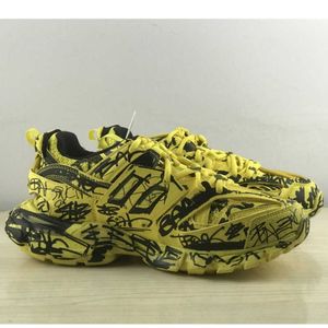 Balencigaa Running 3.0 Chaussures Sports B Graffiti Yellow Black Sneaker Come Taille 35-46