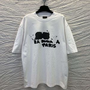 Balencigaly France Paris Designer Coton Mélange T-shirts Lettre Imprimé Hommes Femmes Manches Graphiques 2B Vêtements Casual Mode Tendance Balencaigaly Ras Du Cou 7276