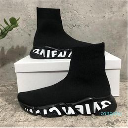 Balencigaly Womens Speed Watermark Black Classic Knit Balencaigaly Casual Shoe Shoes Sock Designer Khaki Paris Mens Sneakers Speeds Platform Stretch