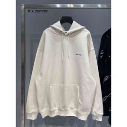 Balencigas Sweats à capuche pour hommes Italie Marque B's High Front Back Imprimé Abricot Petite Lettre Paris Pull du même couple Unisexe 9WUT