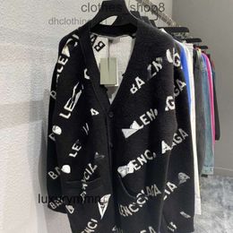 balencigs Designer hoodies Heren Truien Trui Hoge versie familie elastische mousse schuine letter losse versie V-hals vest gebreide trui RA7G