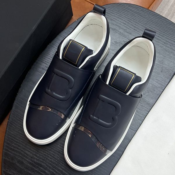 BALes MAINes – chaussures de sport décontractées pour hommes, haut de gamme, de luxe, importées d'italie, cuir de veau, semelle extérieure en caoutchouc bicolore, antidérapantes