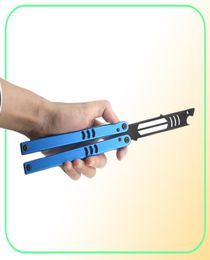 Balisong Mako V4 Bottle Ouvre-bouteille Butterfly Practice Couteau pliant couteau sans bord Alunium Aluminium T66063 Handle 440 Blades Men3763299