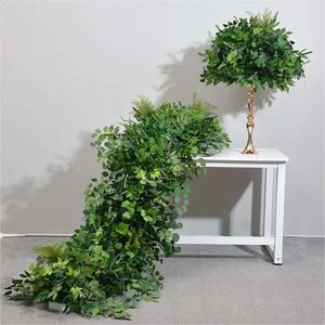 Ball Decoration artificielle Plante de mariage pour la route pour la route Decor Greenery Plants Table Fleur Arrangement de ligne extérieure 240127 S