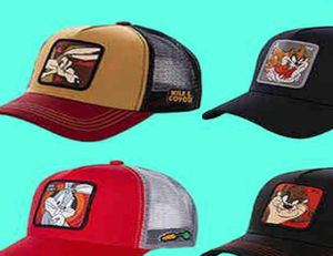 Bal cap Daffy Coyote Mesh Snapback Taz Road Bunny Baseball Cap Verstelbare Vrouwen Mannen Anime Cartoon Hoed Capslab Drop8779780