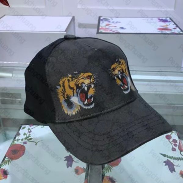 Casquette de baseball de styliste pour hommes et femmes, chapeau de soleil brodé de tigre avec lettre noire, chapeaux de marque à la mode sFD88