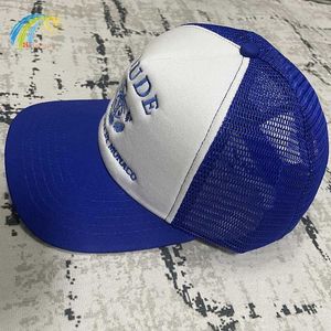 Casquette de balle Qualité Casual Baseball Brim Outdoor Sunscreen Caps 2023 Rhude Hommes Femmes High Green Streetwear Y23 Blue Hat Réglable W Oafpm