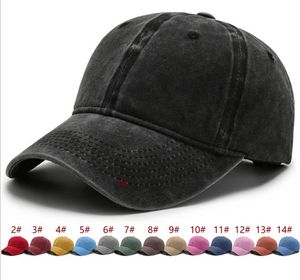 Casquette de baseball Vintage Trucker Style Washed Denim Cotton Réglable Faded Snapback Hat Visor Plain Big Kids Caps 14colors