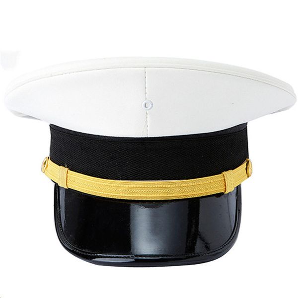 Casquettes de balle 1 pièce 50Cm sécurité vêtements accessoires garde chapeau casquette hommes militaire capitaine plat haut scène femmes coton 230404