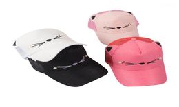 Ball Caps 15Toplot Singyou Lovely Cat Eart Baseball Cape Femmes décontractées Allmatch Sunshade Hat Couleur solide Mesh Hats1422794