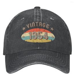 Ball Caps 1954 70th Birthday Baseball Cap Merchandise Vintage Disond Denim lavé 70 ans PERSONNES SNAPBACK HAP HAP