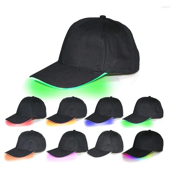 Casquettes de balle 1PC Design LED Baseball lumineux brillant réglable extérieur parasol chapeaux casquette hip-hop pour la fête