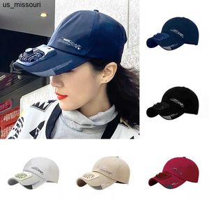 Casquettes de baseball 1PC Casquette de baseball unisexe avec ventilateurs Golf Visor Hat USB Charge Ventilateur de refroidissement Protection solaire Réglable Summer Sunscreen J230520