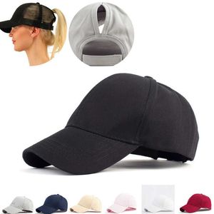 Casquettes de baseball 2019 Casquette de baseball en queue de cheval Chapeaux en désordre pour femmes Casquettes de relance en coton lavé Casual Pare-soleil d'été Femme Chapeau de sport en plein air G230209