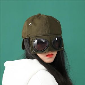 Casquettes de balle 2021 chapeaux pour femmes Anti-salive vent sable double usage unisexe chapeau avec lunettes Super Cool casquette homme Baseball1677