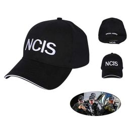 Tapas de pelota 2021 NCIS Cap Bordery Hat Agents Especiales Servicio de Investigación Criminal Naval Película Tap Capas de béisbol Ajustable T240429