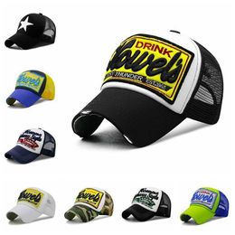 Kogelcaps 2021 lente en zomer volwassen katoenen mesh zon hoed dame mode hiphop trucker cap mannen cool honkbal cap 5660 cm 30 kleuren j230421