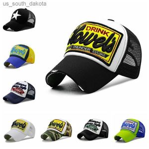 Kogelcaps 2021 lente en zomer volwassen katoenen mesh zon hoed dame mode hiphop trucker cap mannen cool honkbal cap 56-60 cm 30 kleuren l230523