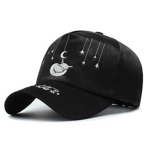 Ball Caps 2021 Spring New Fashion Trendy Baseball Cap geborduurd kitten brief hoeden voor vrouwen mannen schattig design herfst zonneschoon bonnetsj230228