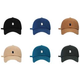 Ball Caps 2022 Katoen Letter B Baseball Cap Verstelbaar Outdoor Heren en Dames Gesp Hoed 150 G230606