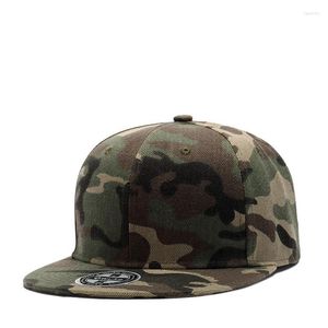 Casquettes de baseball 2022 Hommes Camouflage Hip Hop Cap Flat Brim Cotton Gorros